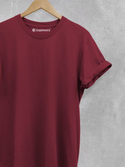 solid-maroon-plain-tshirt